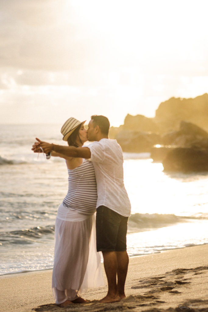 Séance photo au coucher de soleil