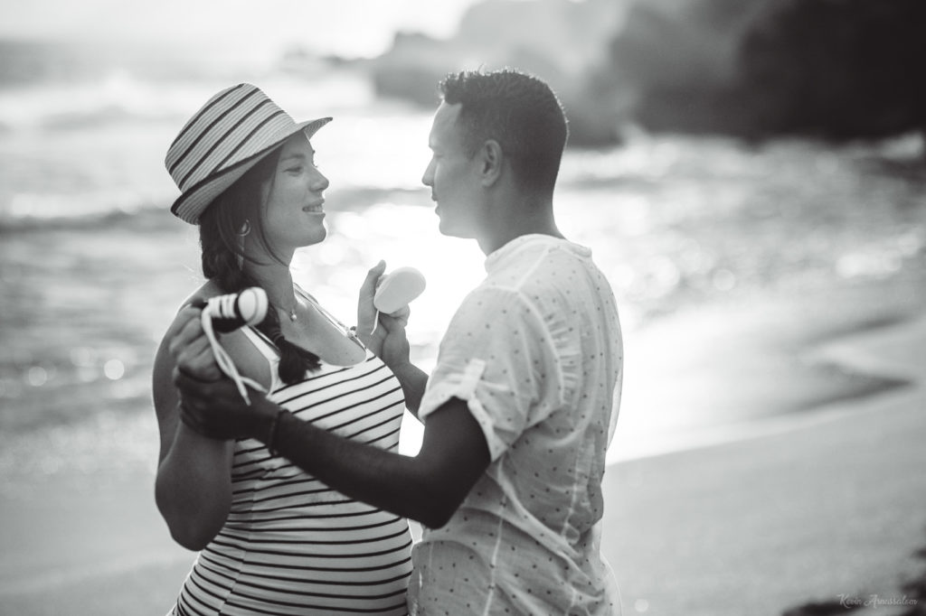 Photos de couple en noir et blanc à la Réunion (974)